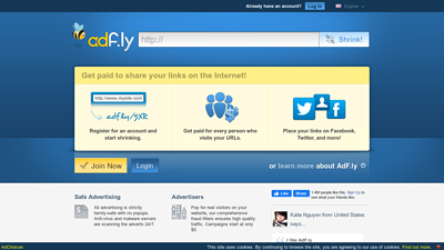 Screenshot Adfly 