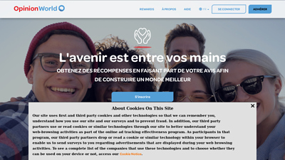 Screenshot OpinionWorld (Place des opinions) 