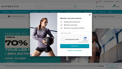 Screenshot Myprotein 