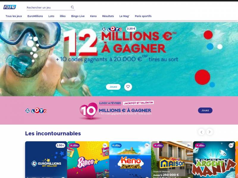 Screenshot Euromillion 