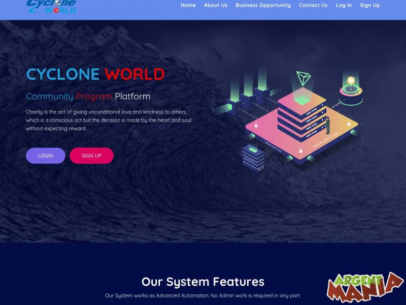 Screenshot Cyclone world