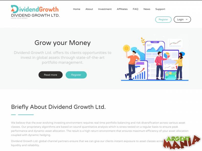 Screenshot Dividend growth ltd.