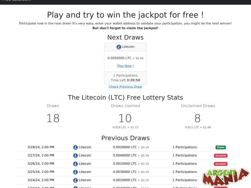 Screenshot Free-loto.com
