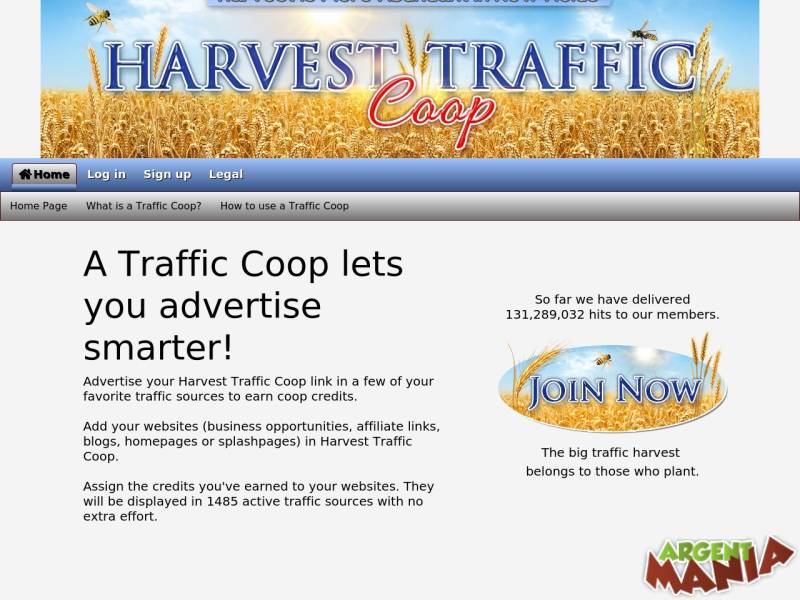 Screenshot Harvest traffic coop