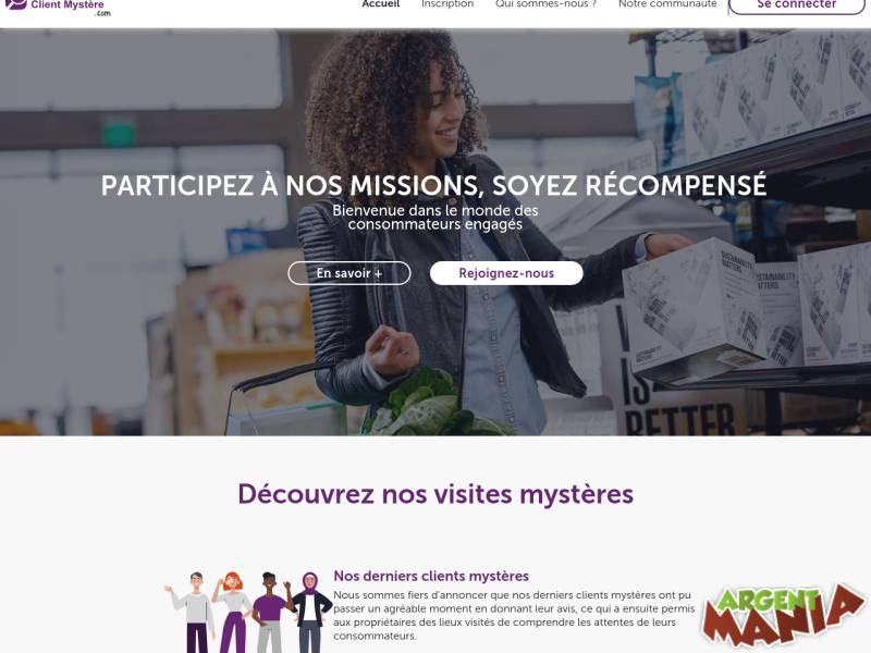 Screenshot Devenir client mystère