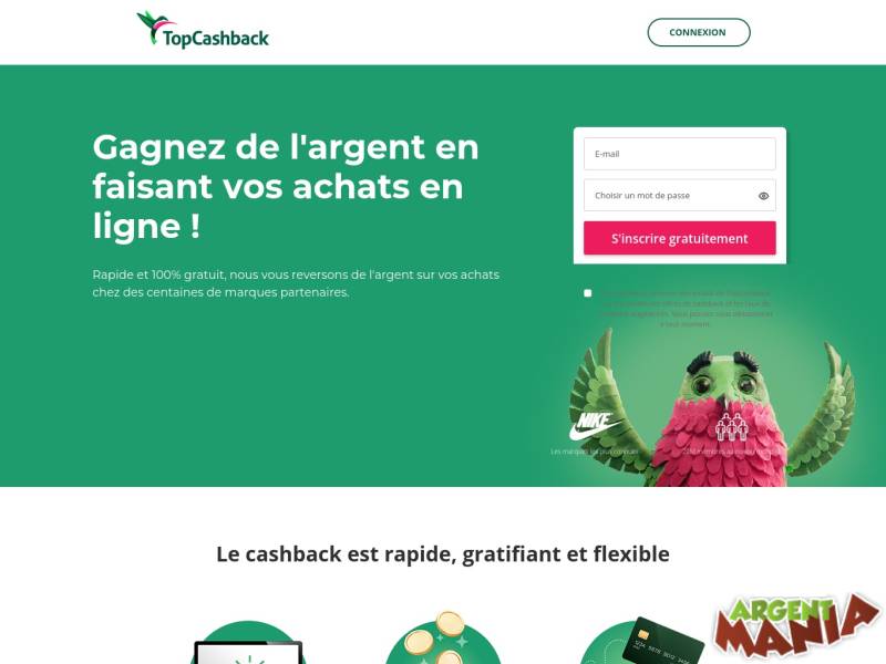 Screenshot Topcashback fr