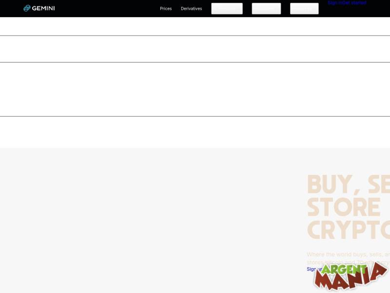 Screenshot Gemini exchange