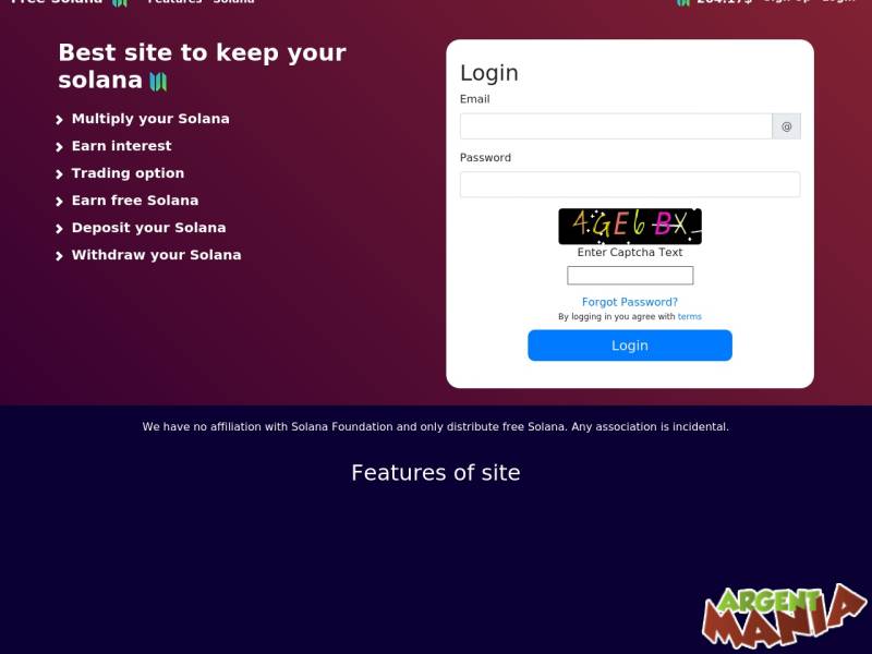 Screenshot Free-solana.com