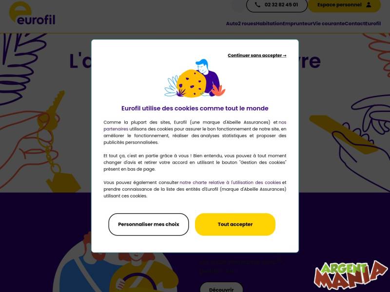 Screenshot Eurofil assurances