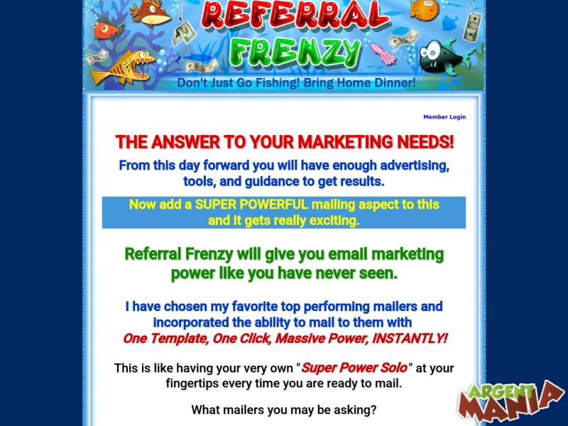 Screenshot Referral frenzy