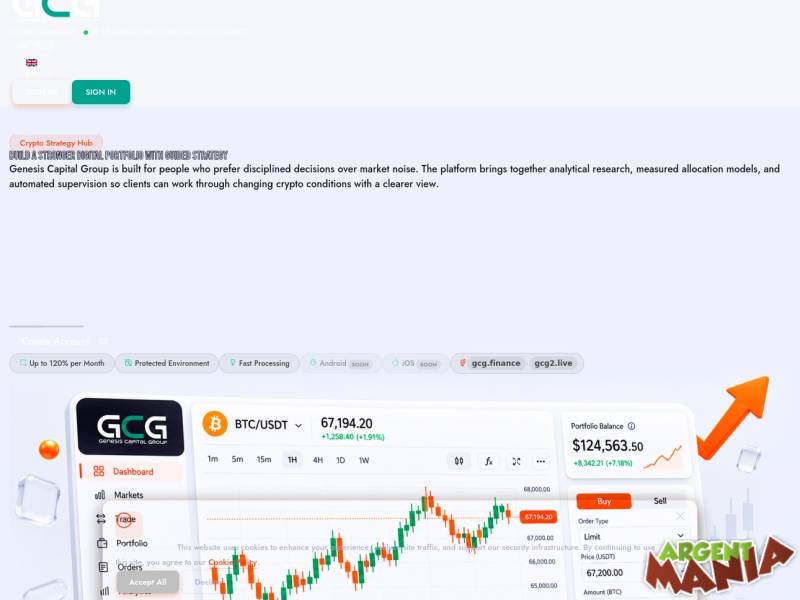 Screenshot Genesis capital group 