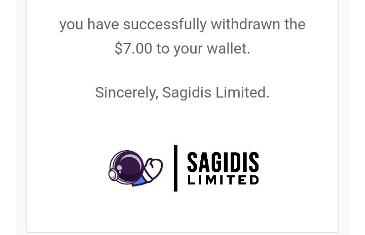 Preuve de paiement Sagidis limited de Astuces96