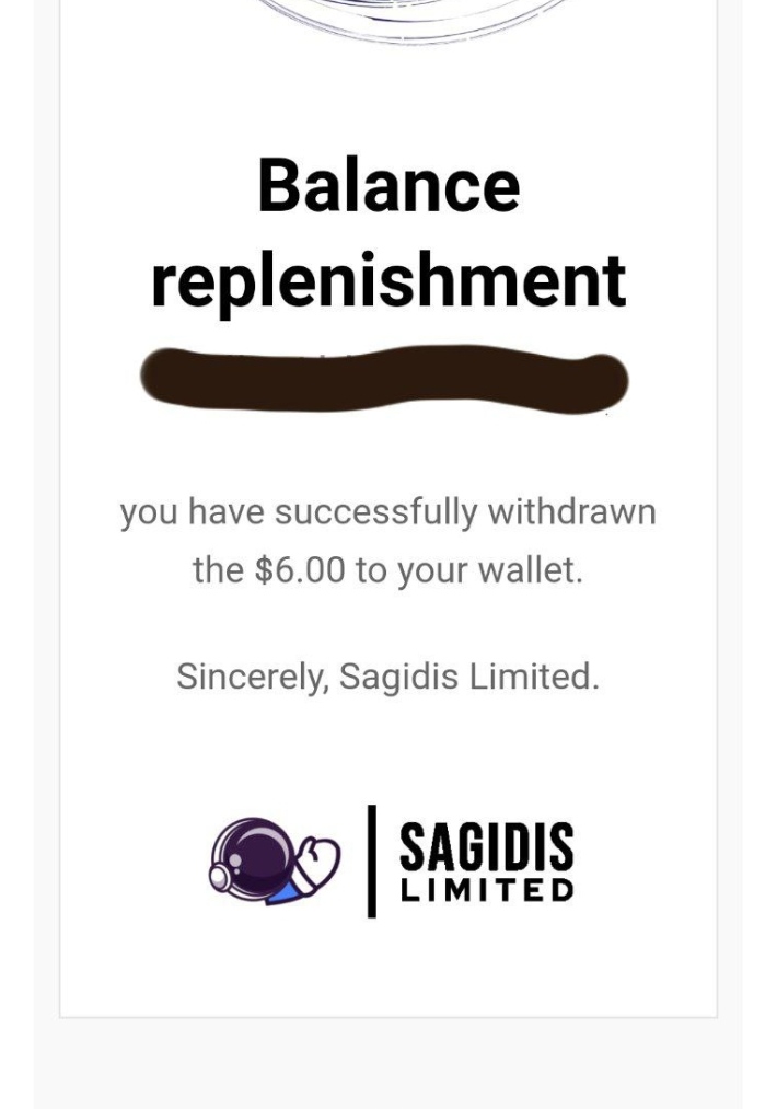 Preuve de paiement Sagidis limited de Maxibizz