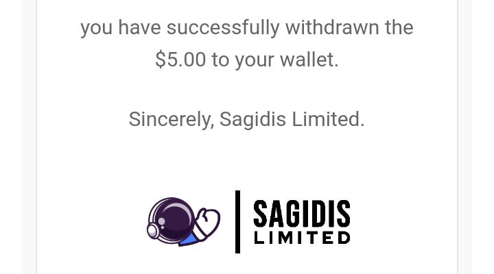 Preuve de paiement Sagidis limited de Astuces96