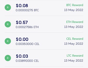 Preuve de paiement Celsius wallet de lukato