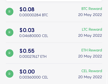 Preuve de paiement Celsius wallet de lukato