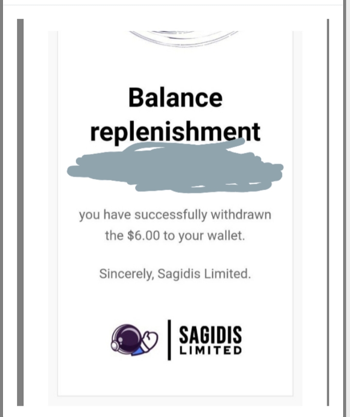 Preuve de paiement Sagidis limited de Maxibizz