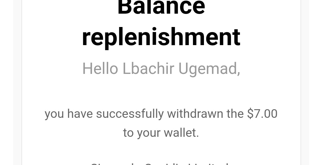 Preuve de paiement Sagidis limited de LBACHIR