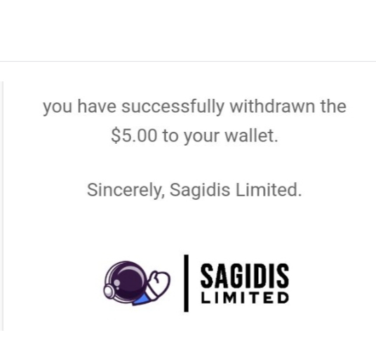 Preuve de paiement Sagidis limited de Maxibizz