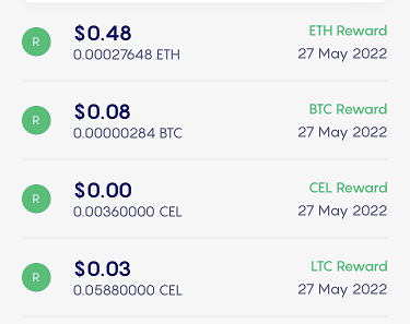 Preuve de paiement Celsius wallet de lukato