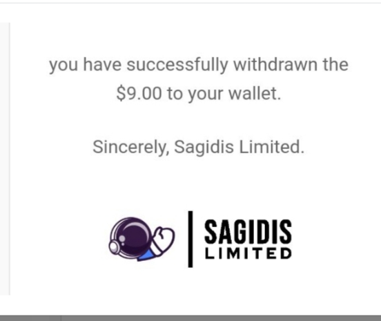 Preuve de paiement Sagidis limited de Maxibizz