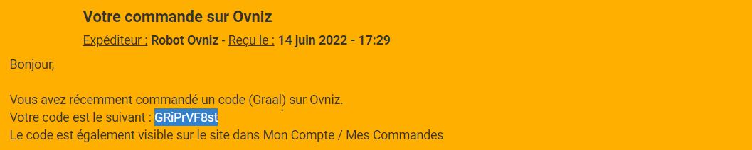 Preuve de paiement Ovniz de lukato