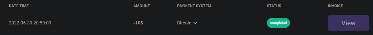 Preuve de paiement Traffmonetizer de Tutez