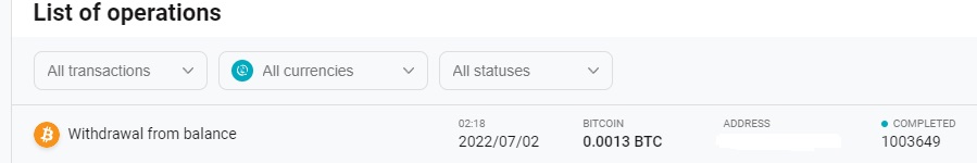Preuve de paiement Trustaking de link0038