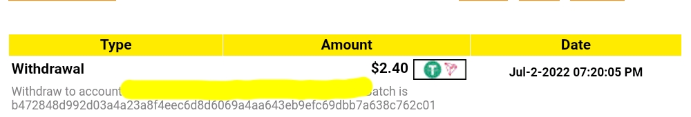 Preuve de paiement Brondex de aldebarant