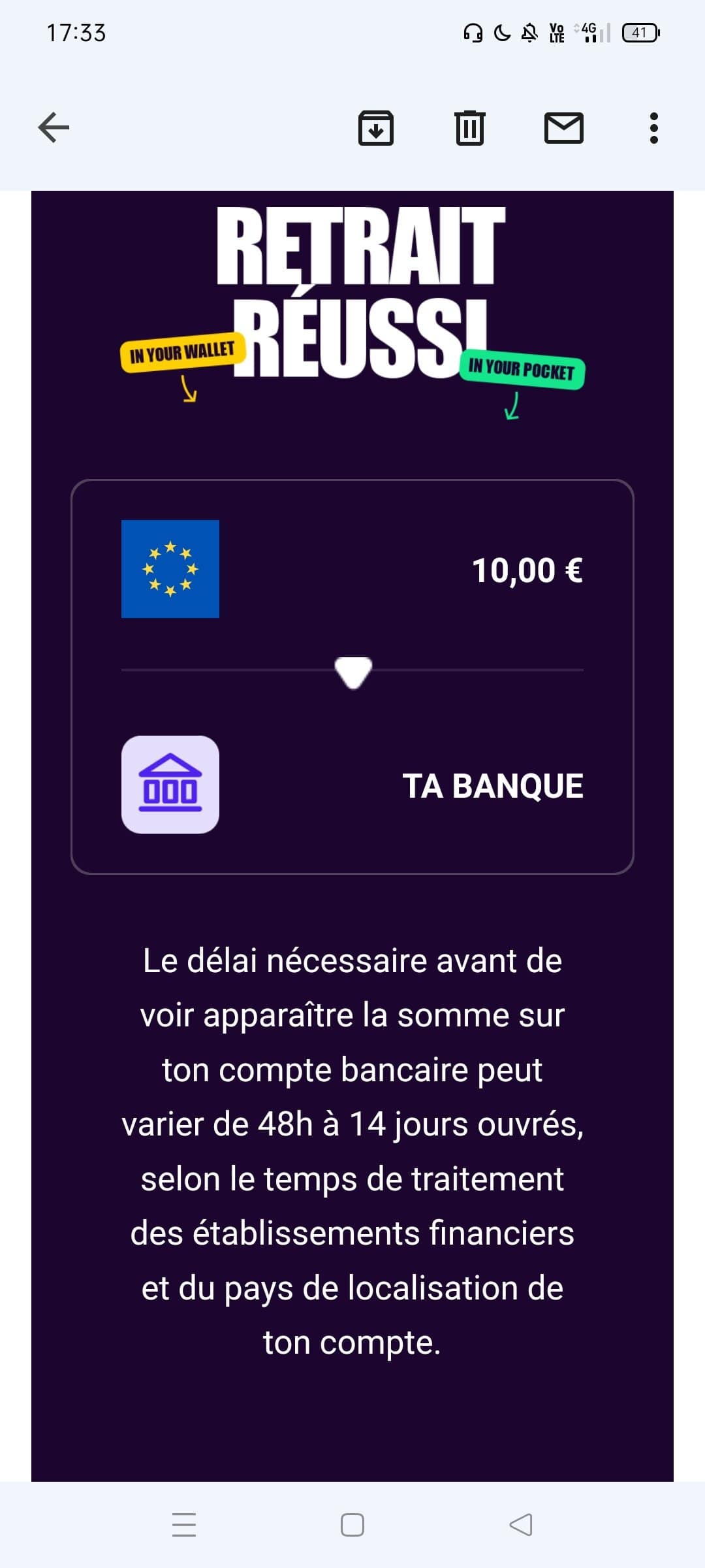 Preuve de paiement Royaltiz de titiweb