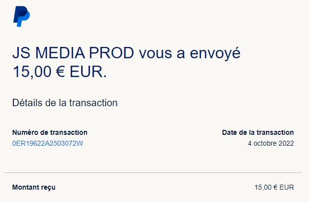 Preuve de paiement Loonea de surlalune