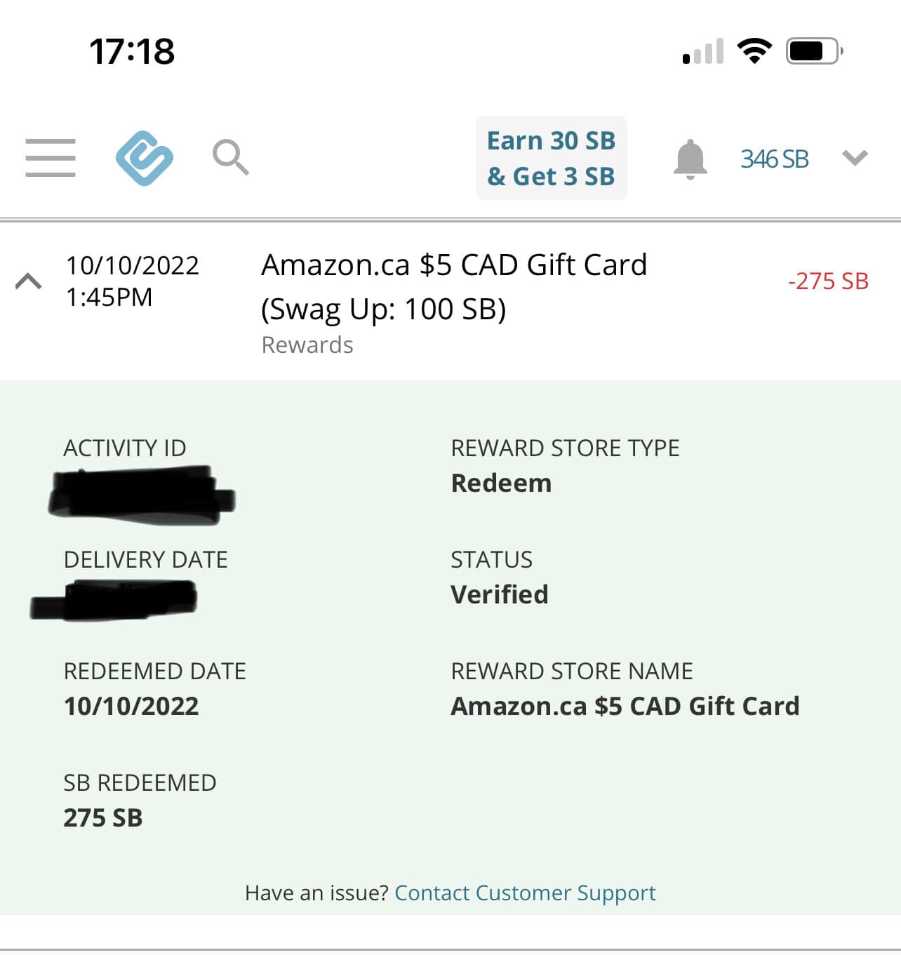Preuve de paiement Swagbucks de Cashinstinct