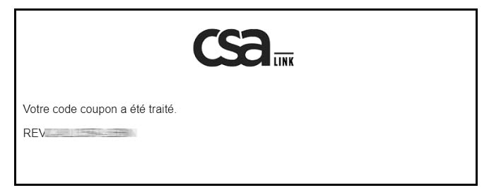 Preuve de paiement CSA Link de surlalune