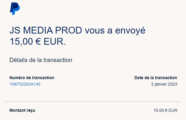 Preuve de paiement Loonea de surlalune