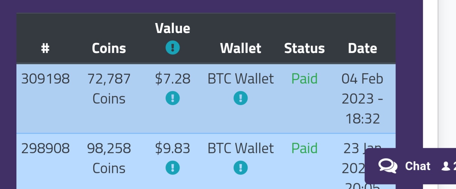 Preuve de paiement Earnbitmoon de Shativana