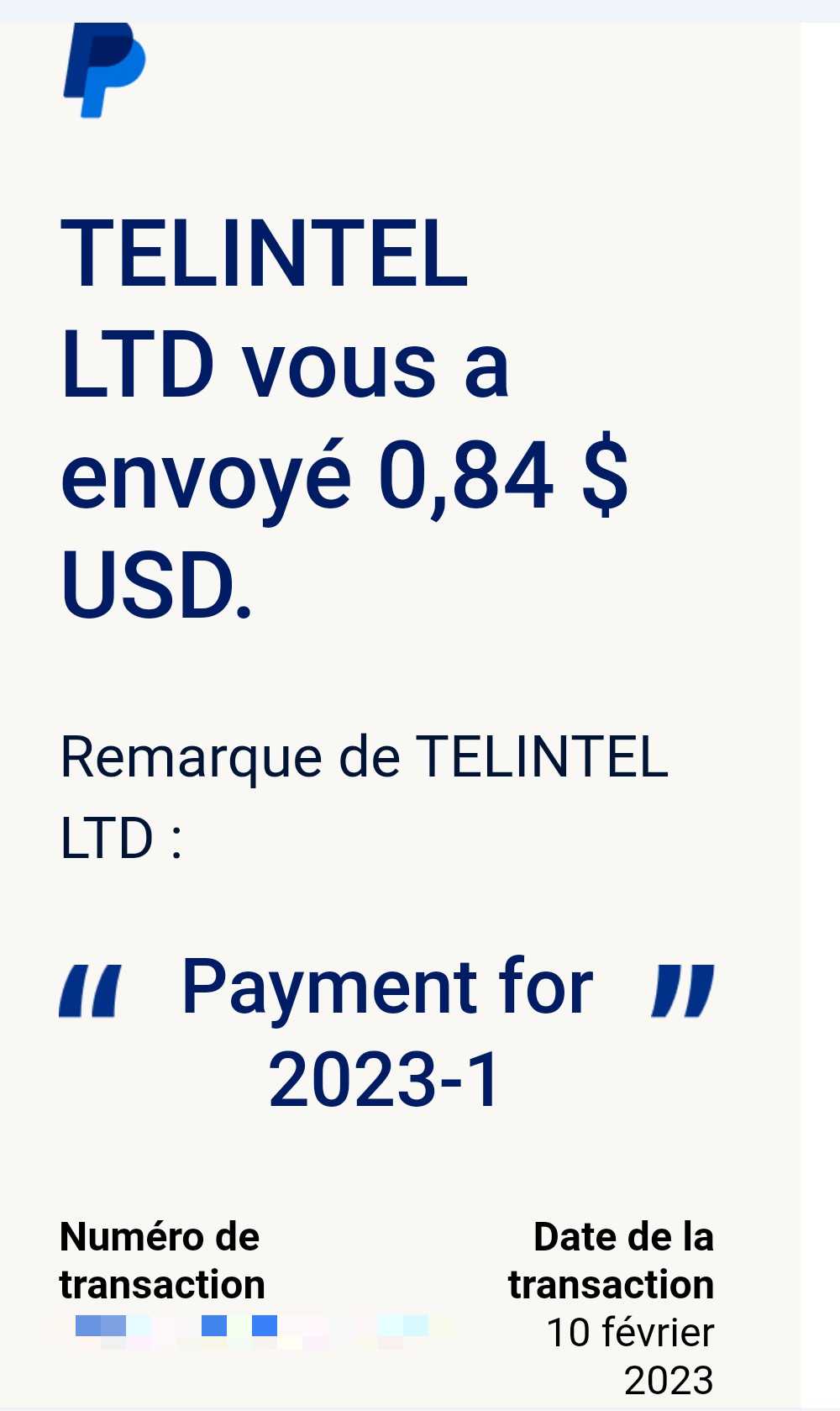 Preuve de paiement Control my sms de Up22