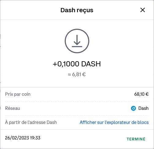 Preuve de paiement Free dash de caffrys