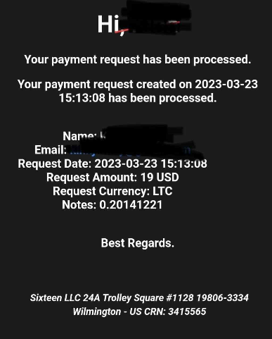 Preuve de paiement Repays.me ( ex Coinbox) de Kenya