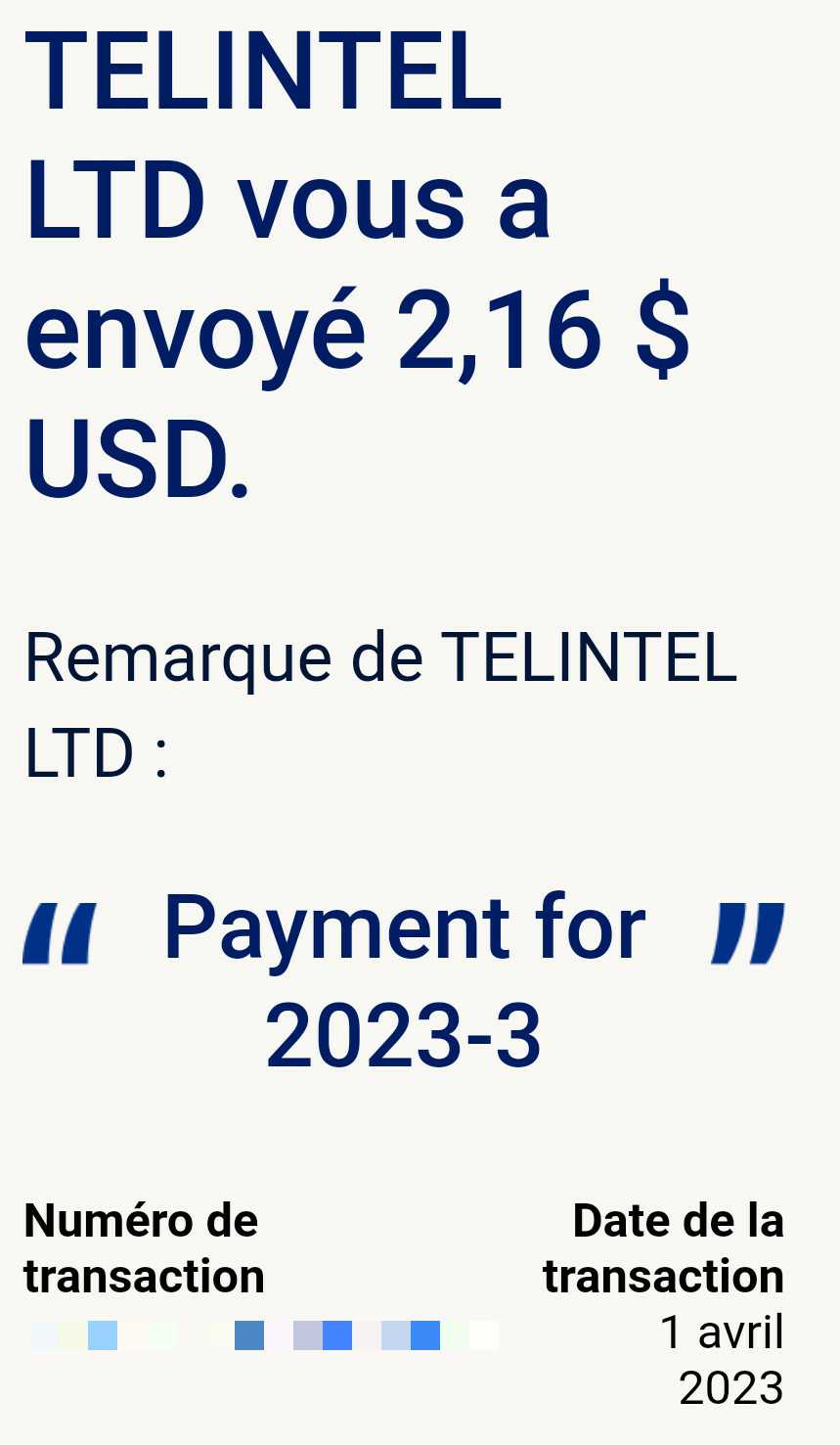 Preuve de paiement Control my sms de Up22