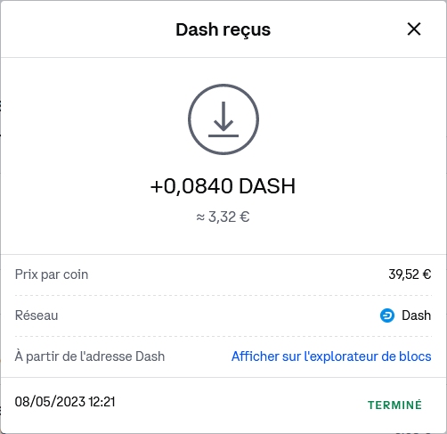 Preuve de paiement Free dash de caffrys