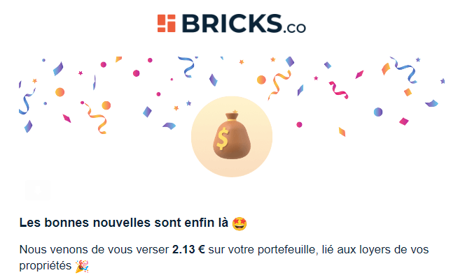 Preuve de paiement Bricks de Xandre
