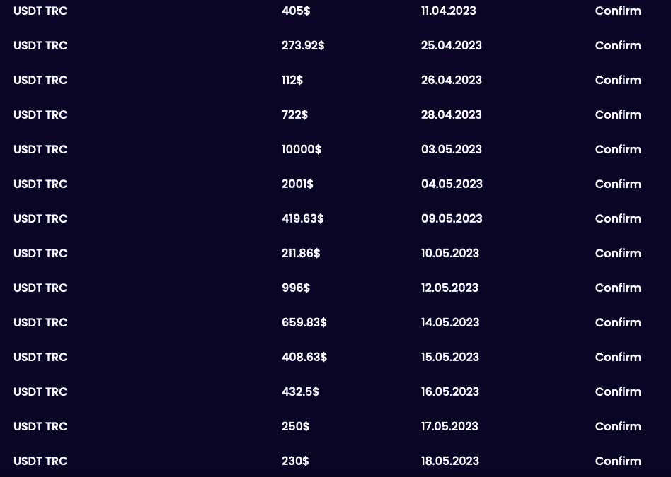 Preuve de paiement Trade24 de AlexNovak