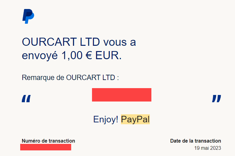 Preuve de paiement Storewards de notkirby