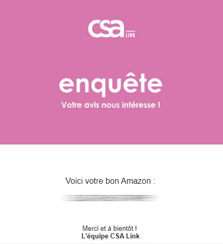 Preuve de paiement CSA Link de surlalune