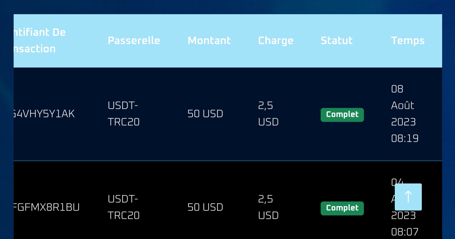 Preuve de paiement Ai performance de Nico66