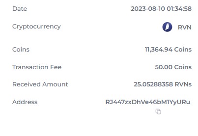 Preuve de paiement Faucetcrypto de Charlas