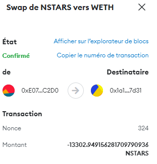 Preuve de paiement Nafstars de devi16