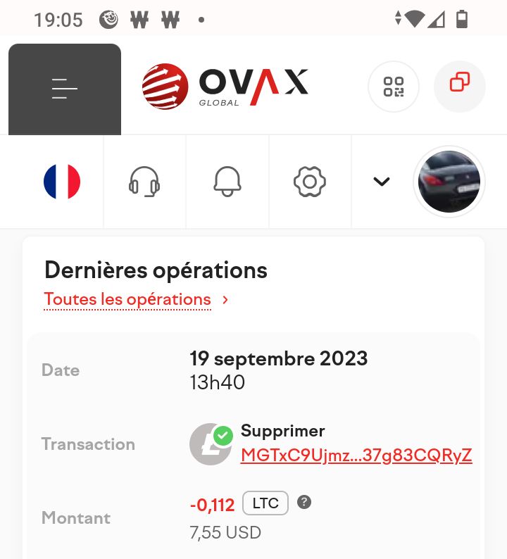 Preuve de paiement Ovax global de TBE1997