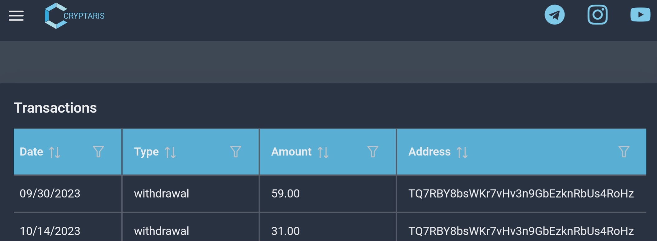 Preuve de paiement Cryptaris de Nico66