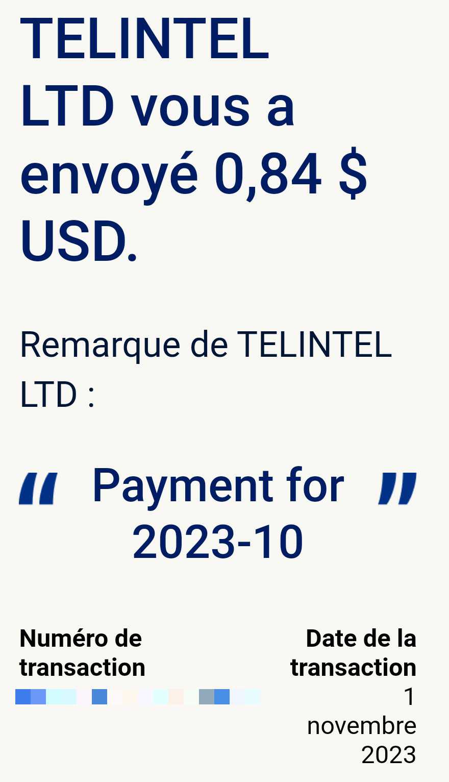 Preuve de paiement Control my sms de Up22